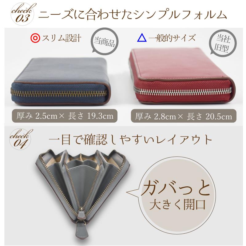 仕切り付き長財布✽703−16 フラフィー ファスナー長財布 （財布・コインケース