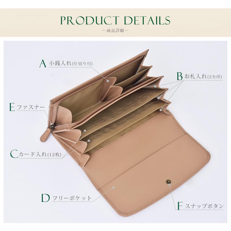 長財布 かぶせ 本革 小銭入れ仕切り財布 レディース メンズ  牛革 スリム 使いやすい リアル レザー カウレザー 本物 小銭分別 人気 プレゼント 送料無料の画像