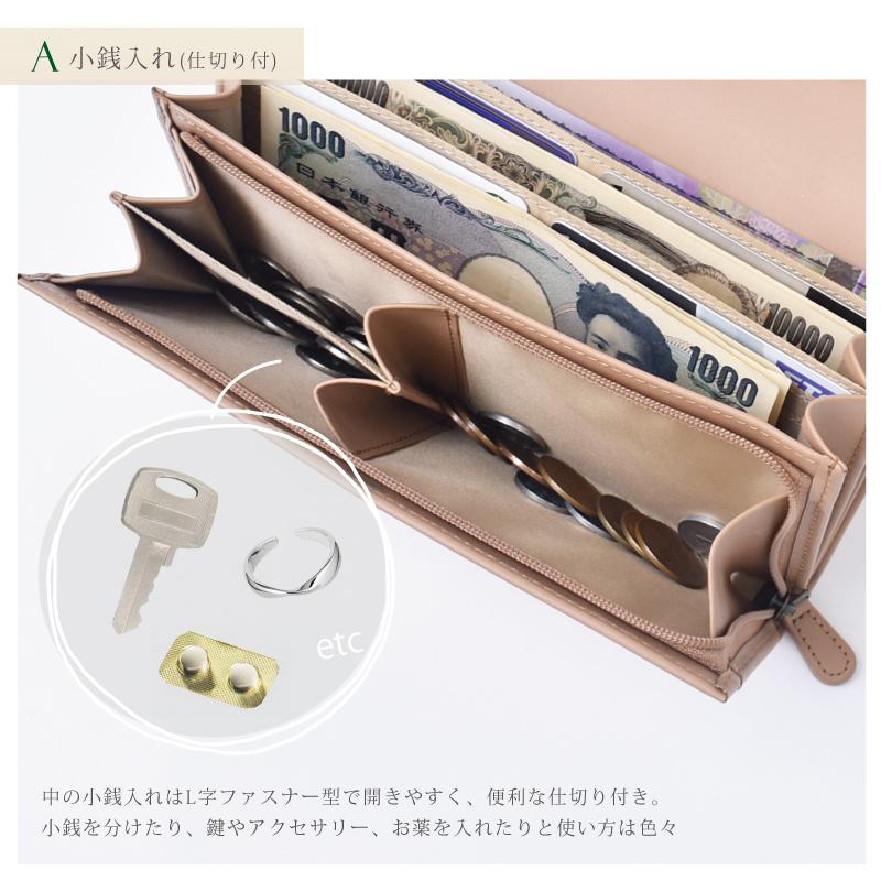 長財布 かぶせ 本革 小銭入れ仕切り財布 レディース メンズ  牛革 スリム 使いやすい リアル レザー カウレザー 本物 小銭分別 人気 プレゼント 送料無料の画像