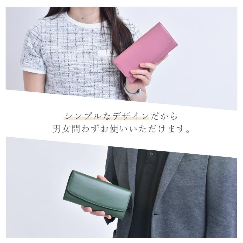 長財布 かぶせ 本革 小銭入れ仕切り財布 レディース メンズ  牛革 スリム 使いやすい リアル レザー カウレザー 本物 小銭分別 人気 プレゼント 送料無料の画像
