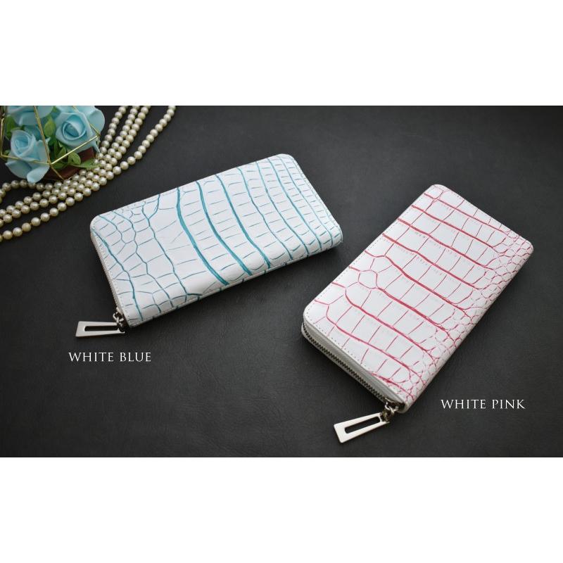 MGSABLE 長財布 クロコダイル レディース メンズ 本革 ワニ革 ラウンド