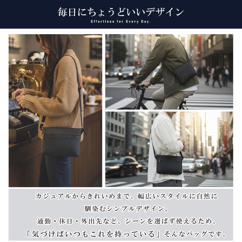 MGSABLE サコッシュ バッグ メンズ レディース 牛床革 ショルダー
