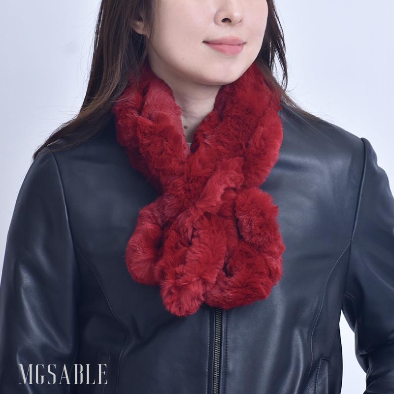 MGSABLE マフラー ラビット ファー レディース リアルファー MGSABLE マフラー ラビット ファー レディース リアルファー