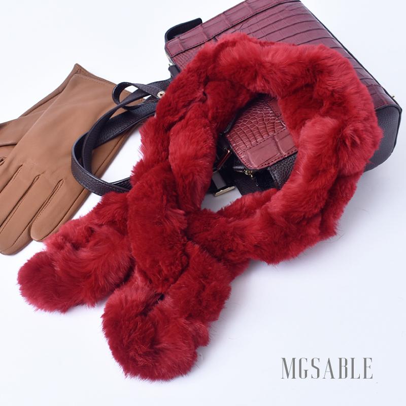 MGSABLE マフラー ラビット ファー レディース リアルファー MGSABLE マフラー ラビット ファー レディース リアルファー