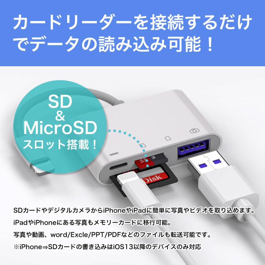 SDカードリーダー USB USBメモリ 写真 保存 データ スマホ MicroSD