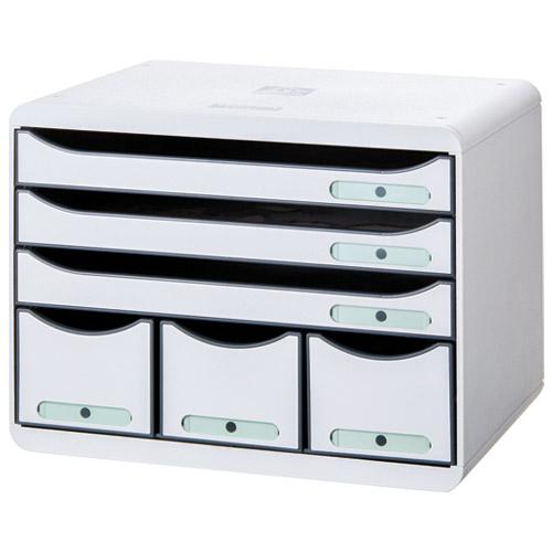 レター ケース ビッグ ボックス エクザコンタ d 横 3段 小物 ライトグレー