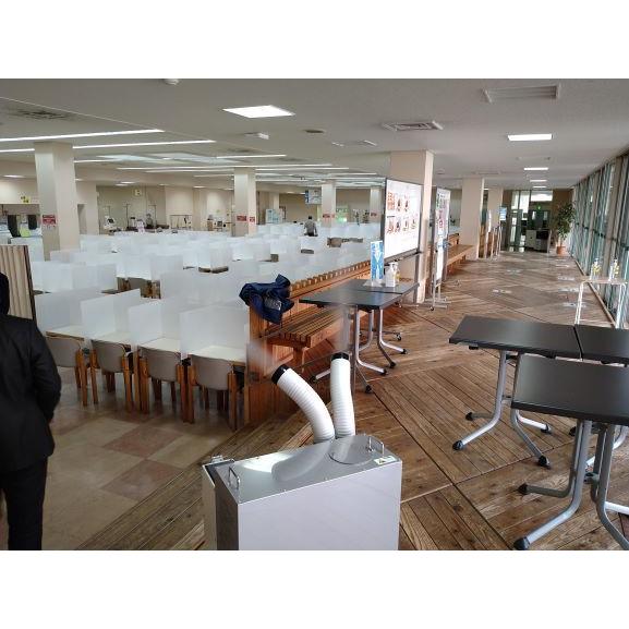 噴霧薬剤により改造可能 業務用超大型噴霧器 次亜塩素酸噴霧器 農業用 食品工場用 工事不要設置 日本製 移動可 キャスター付 |  | 11