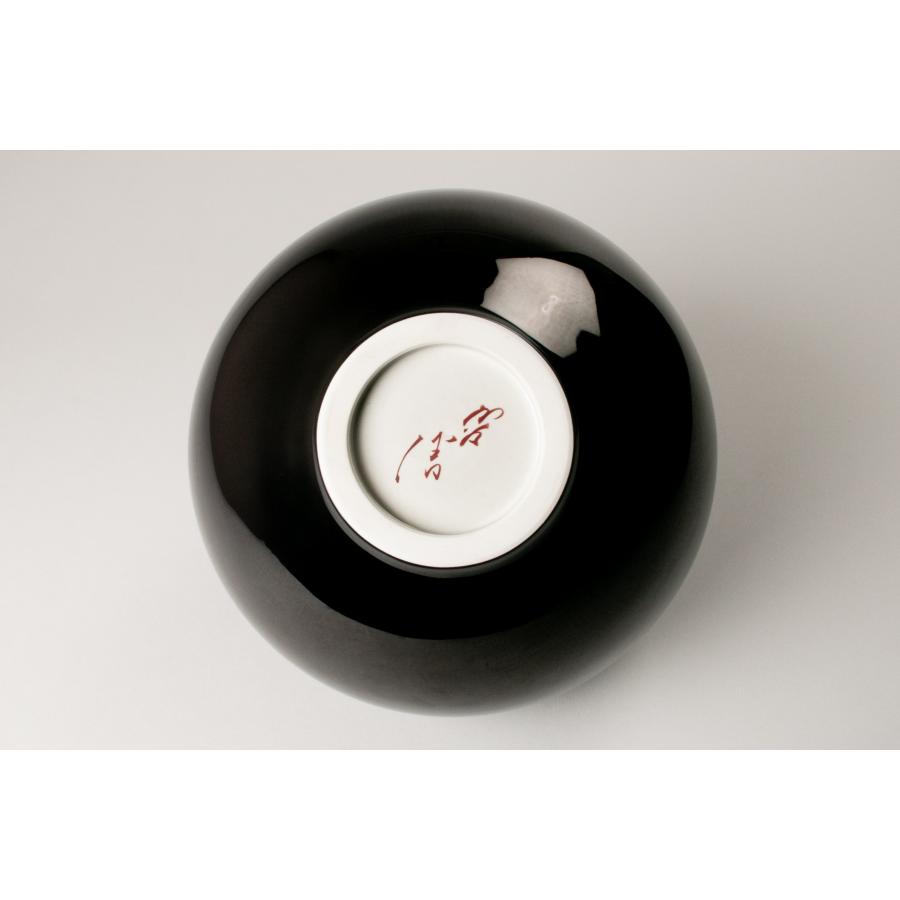 三代徳田八十吉『碧明釉小紋壷』最上位希少作 共箱 共布 栞 本物