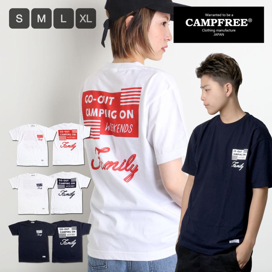 CAMPFREE キャンプフリー プリント Tシャツ 半袖 メンズ レディース S