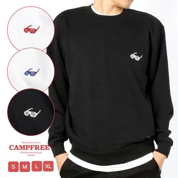 Campfree スウェットトレーナー メンズ 刺繍入り スエット 親子 お揃い リンクコーデ レディース 秋 男の子 女の子 ペアコーデ 家族 ワンポイント 85 Off
