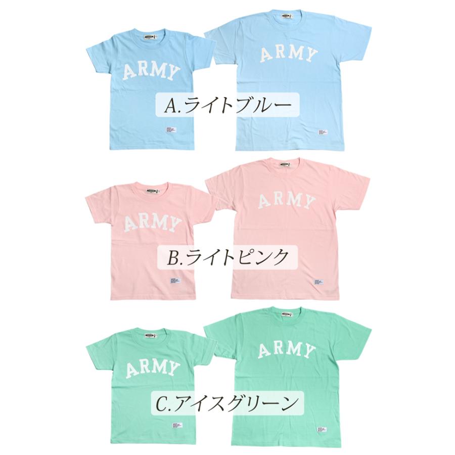 兄弟 ペアルック お揃い 親子 ペアtシャツ ベビー服 男の子 おしゃれ Army 家族 Armyプリント リンク こども Tシャツ コーデ 半袖 輝い 大人 ユニセックス