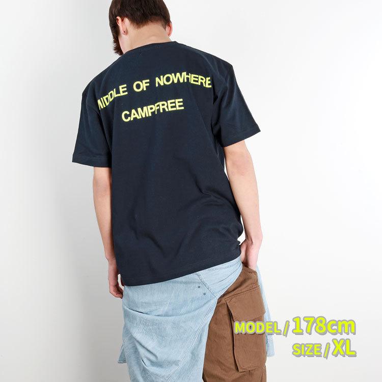 バックプリント Tシャツ CAMPFREE ユニセックス 夏 綿100% 大きいサイズ おしゃれ ロゴtシャツ グラフィックTシャツ｜mha｜12