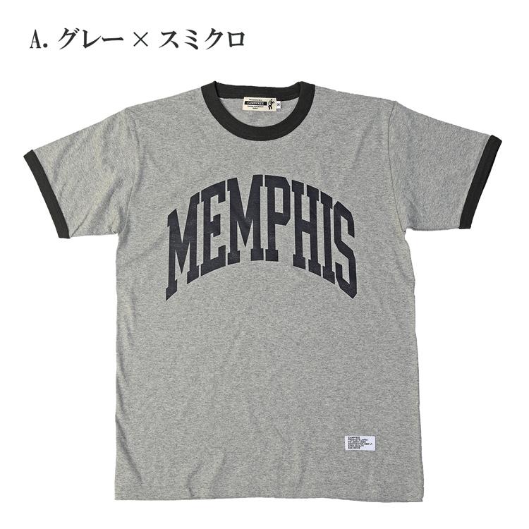 CAMPFREE ティシャツ リンガーTシャツ メンズtシャツ ロゴTシャツ T 