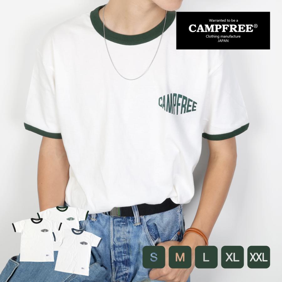 CAMPFREE ティシャツ リンガーTシャツ メンズtシャツ Tシャツ 半袖