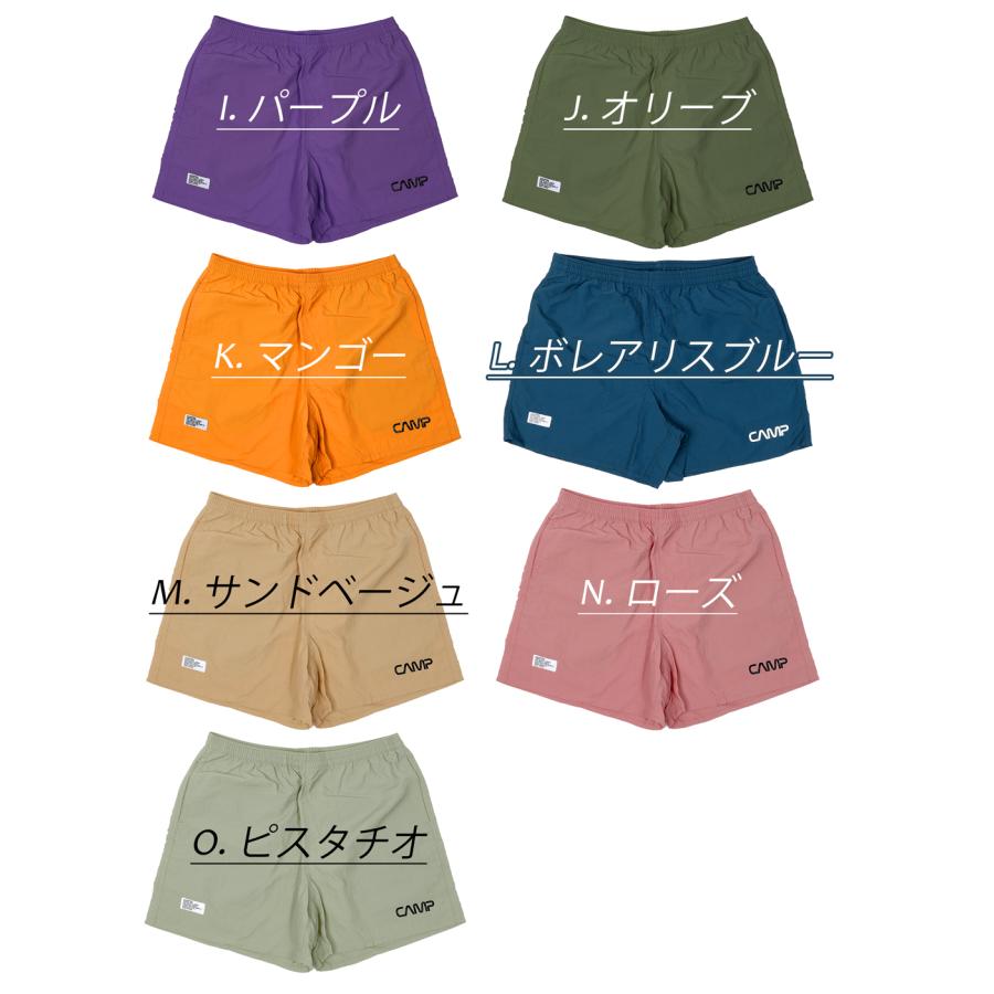 ショートパンツ メンズ 大きめ CAMPFREE 涼しい プリント ロゴ