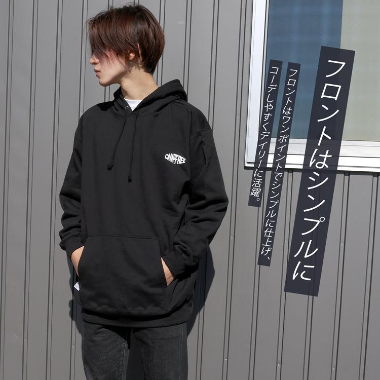 プルオーバー パーカー CAMPFREE 10.0オンス グラフィックパーカー 腕