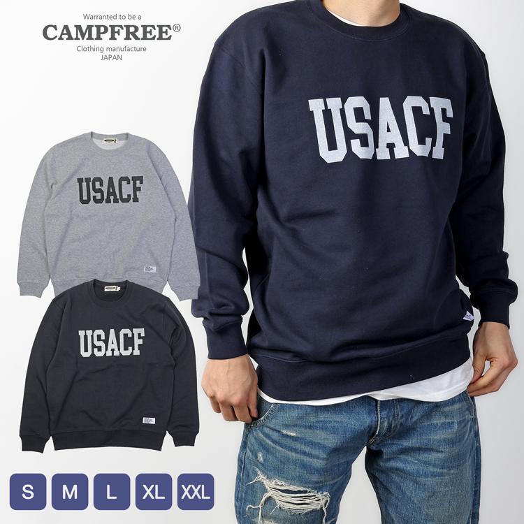 Campfree キャンプフリー スウェットトレーナー メンズ レディース メンズトレーナー スウェット トレーナー カレッジ ロゴ 緑 ベージュ アースカラー M H A Style 通販 Yahoo ショッピング