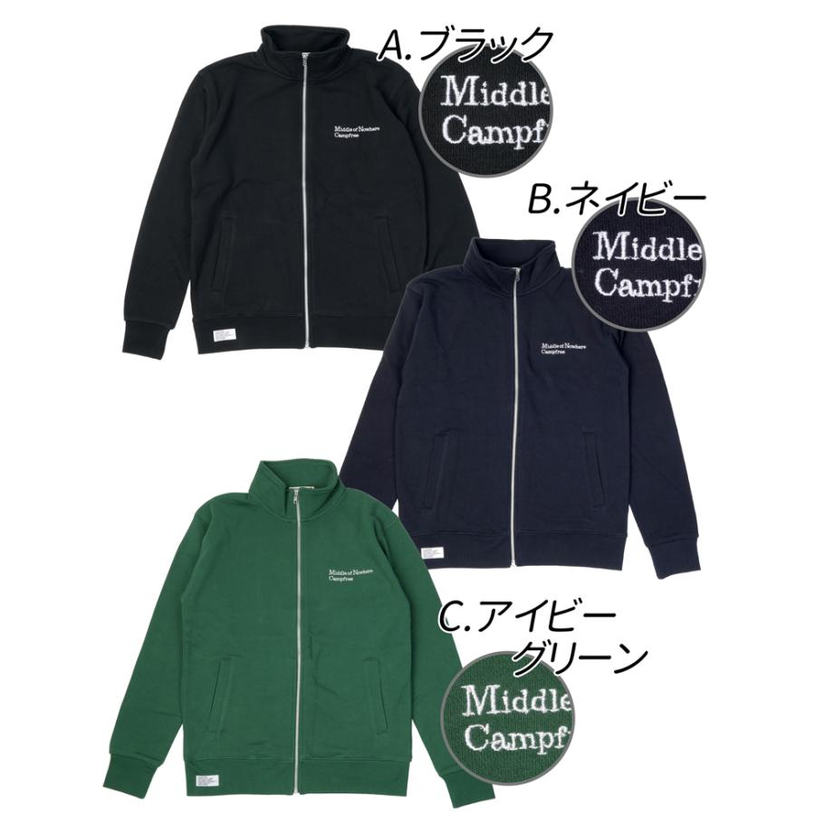 ジャケット ジャージ CAMPFREE 刺繍入り ワンポイント スタンドカラー