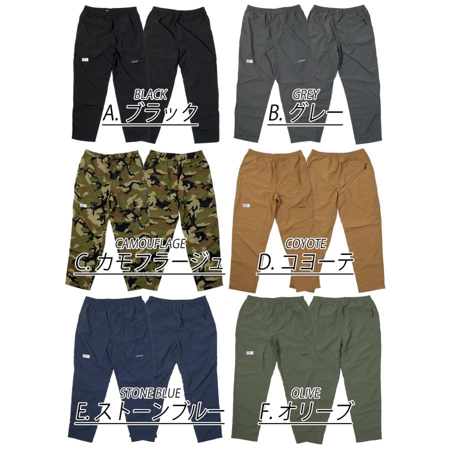 ナイロンパンツ 刺繍 CAMPFREE パッカブル バーサタイル ワンポイント