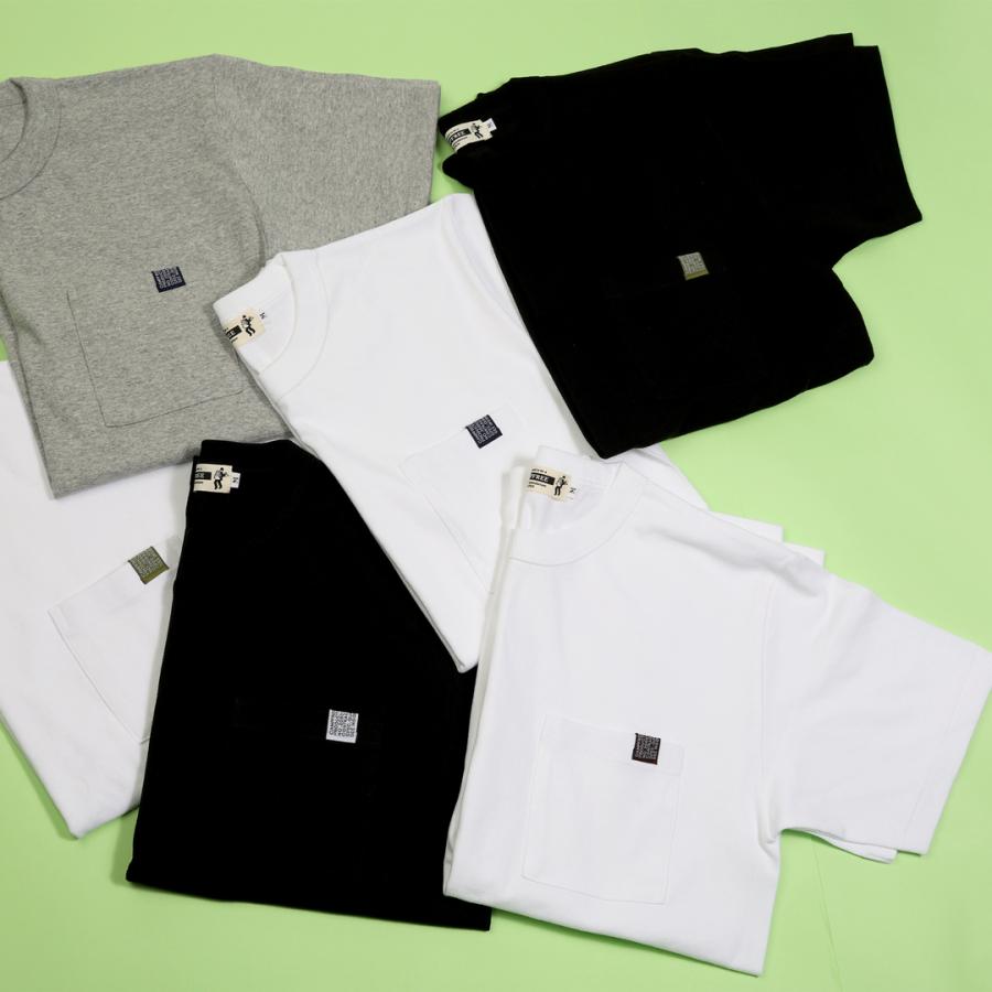 ティシャツ ポケT ワンポイント バインダーネック 半袖 Tシャツ メンズ