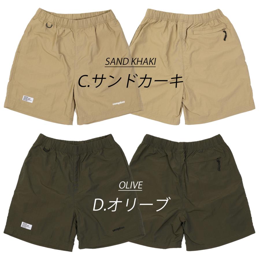 ショートパンツ メンズ 大きめ CAMPFREE 涼しい プリント ロゴ