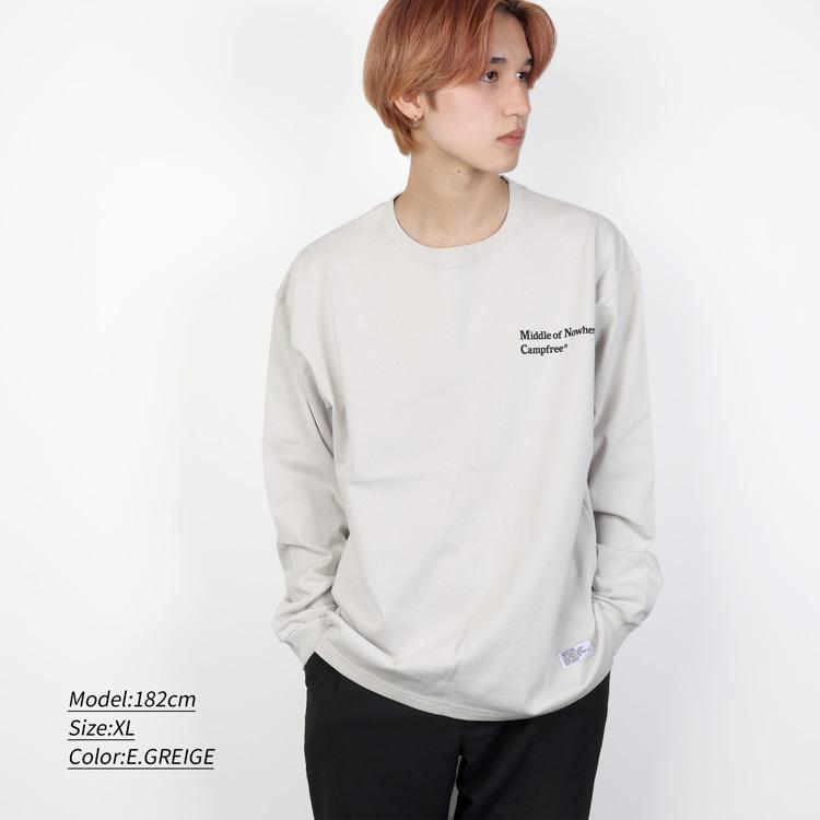 厚手 ロンt メンズ ワンポイント 10.2oz CAMPFREE ロングスリーブ T