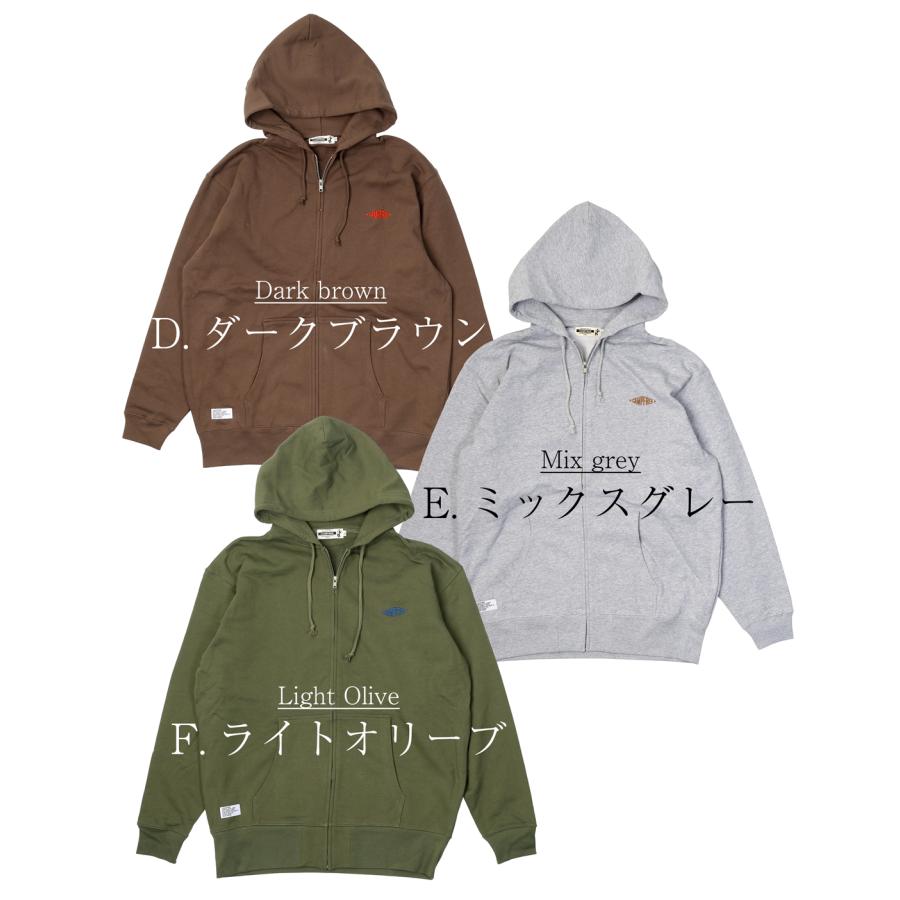 CAMPFREE パーカー メンズ レディース 大人用 胸刺繍 刺繍入り ジップ