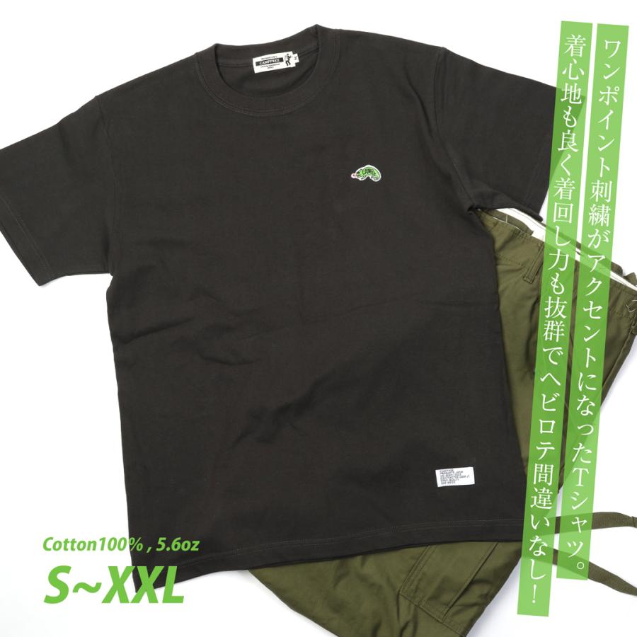 ティシャツ メンズtシャツ CAMPFREE ロゴTシャツ コットン メンズ t