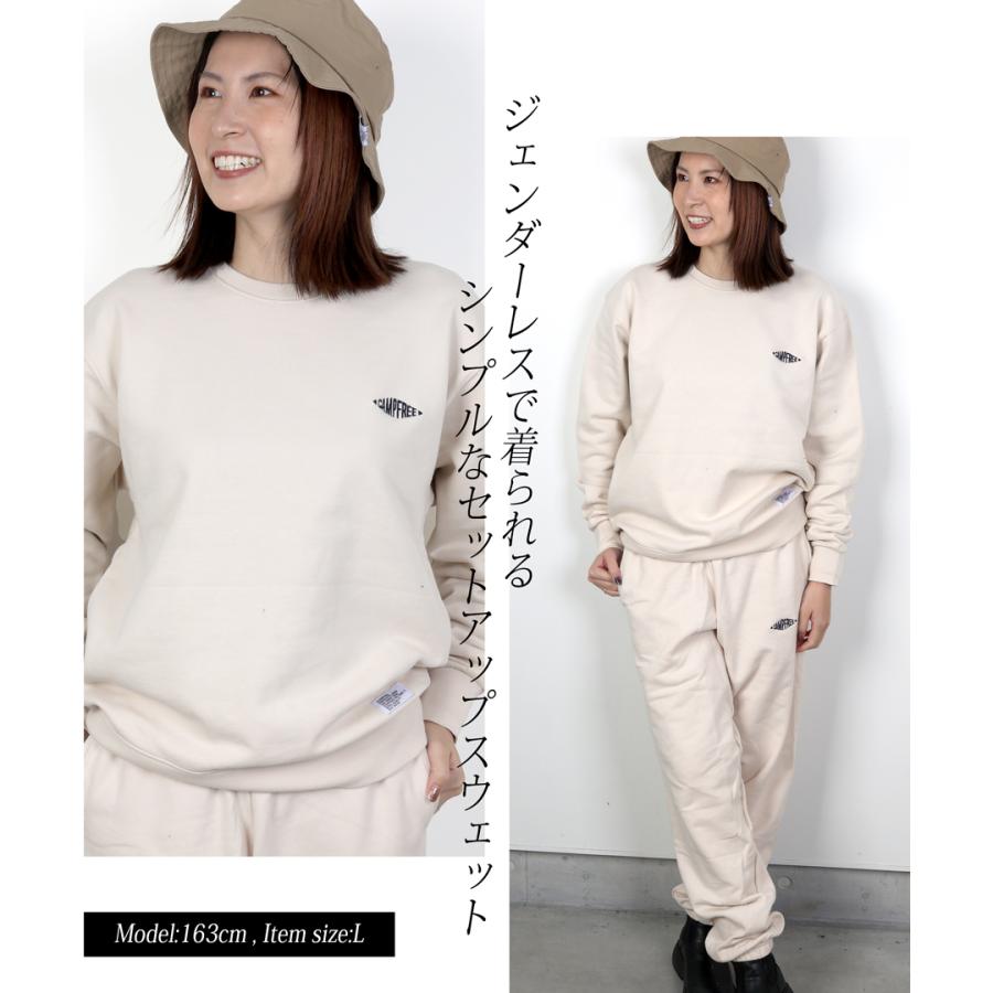 CAMPFREE トレーナー スウェット 上下 セットアップ 裏毛 メンズ 9.7oz
