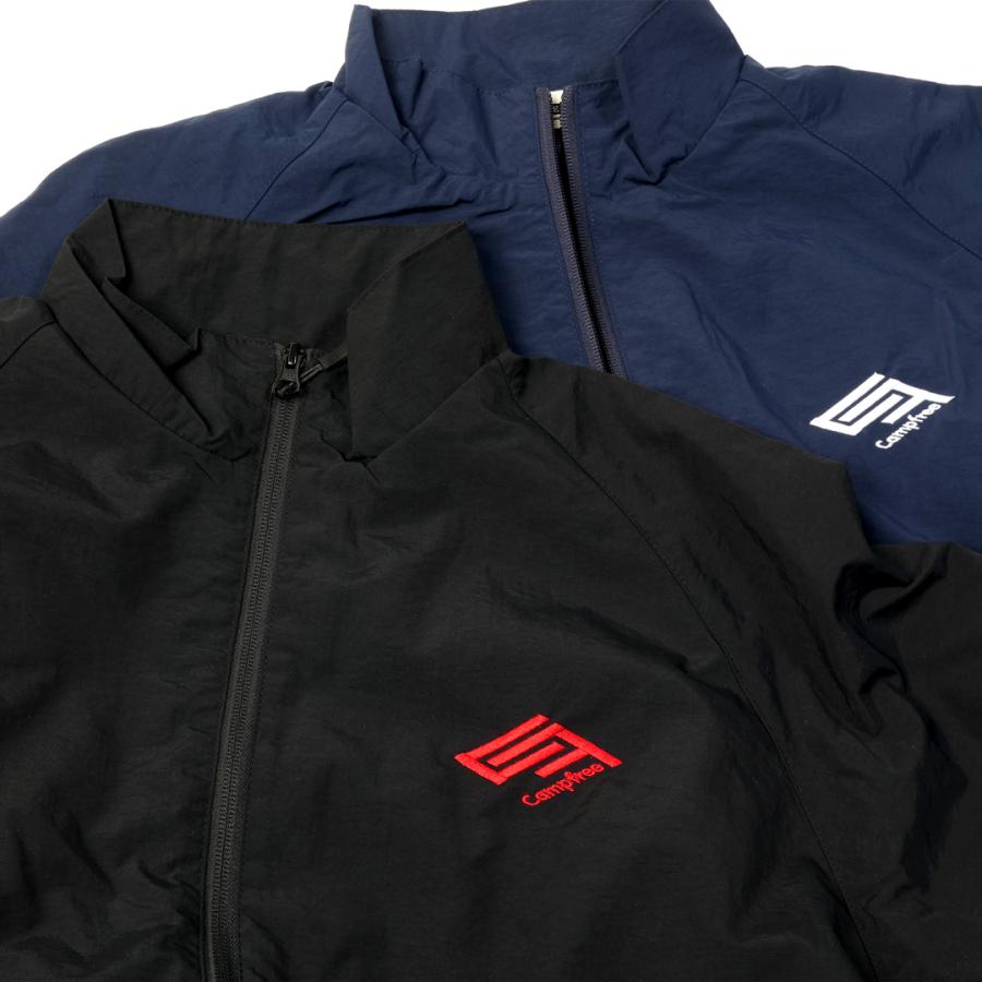 CAMPFREE ナイロンジャケット メンズ レディース ブラック 黒 おしゃれ