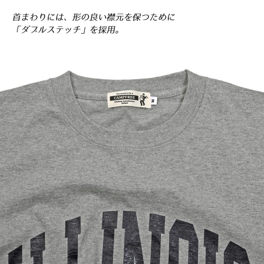 CAMPFREE カレッジロゴ メンズTシャツ ティシャツ Tシャツ メンズ 半袖