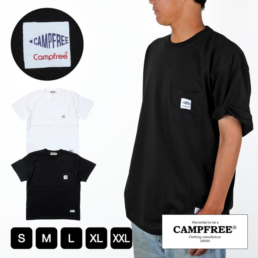 CAMPFREE ポケT 半袖 Tシャツ メンズ レディース ティシャツ プリント