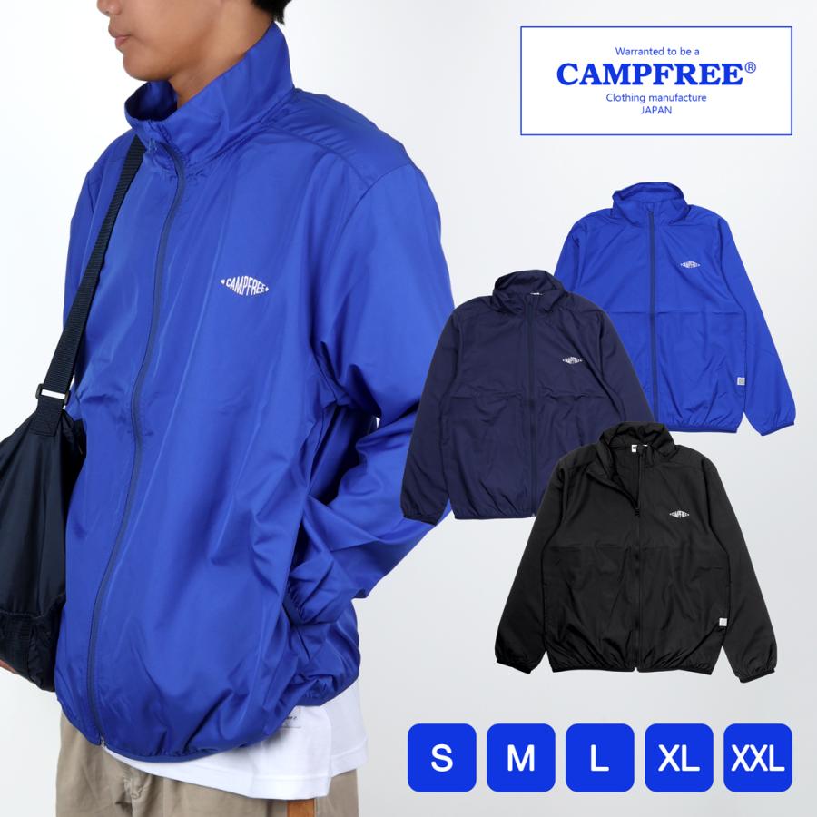 CAMPFREE ナイロンジャケット 薄手 メンズ レディース ブラック 黒