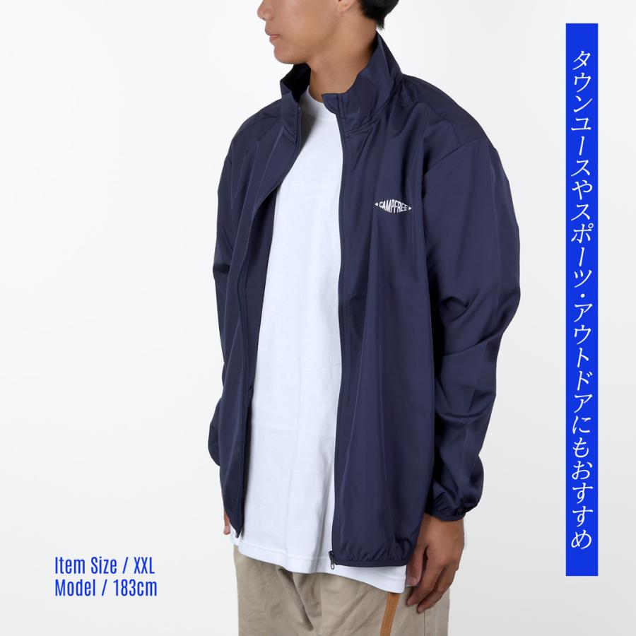 CAMPFREE ナイロンジャケット 薄手 メンズ レディース ブラック 黒