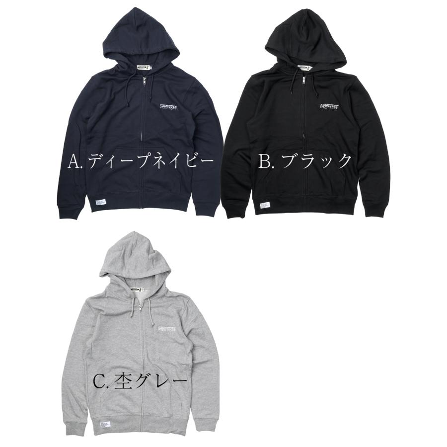CAMPFREE スウェットトレーナー パーカー メンズ ブランド 刺繍 ジップ