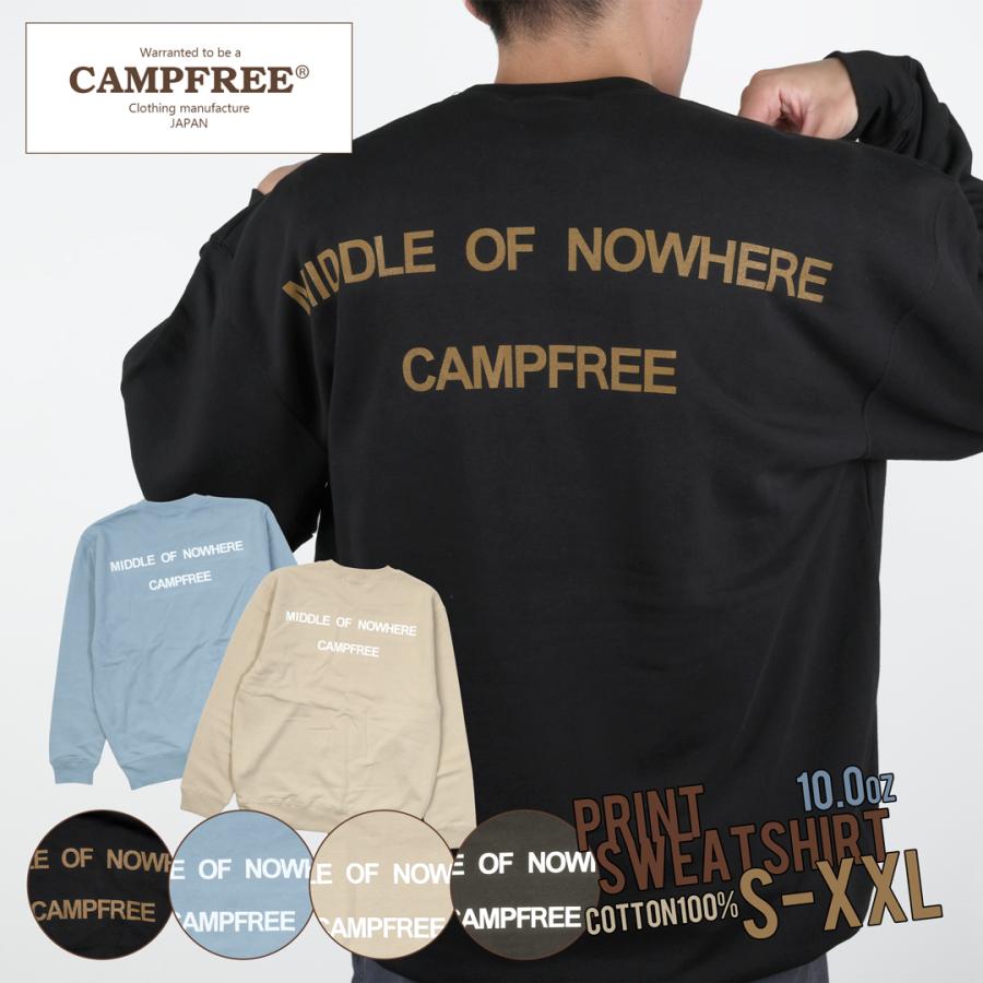 CAMPFREE トレーナー メンズ プリント バックプリント スウェット 