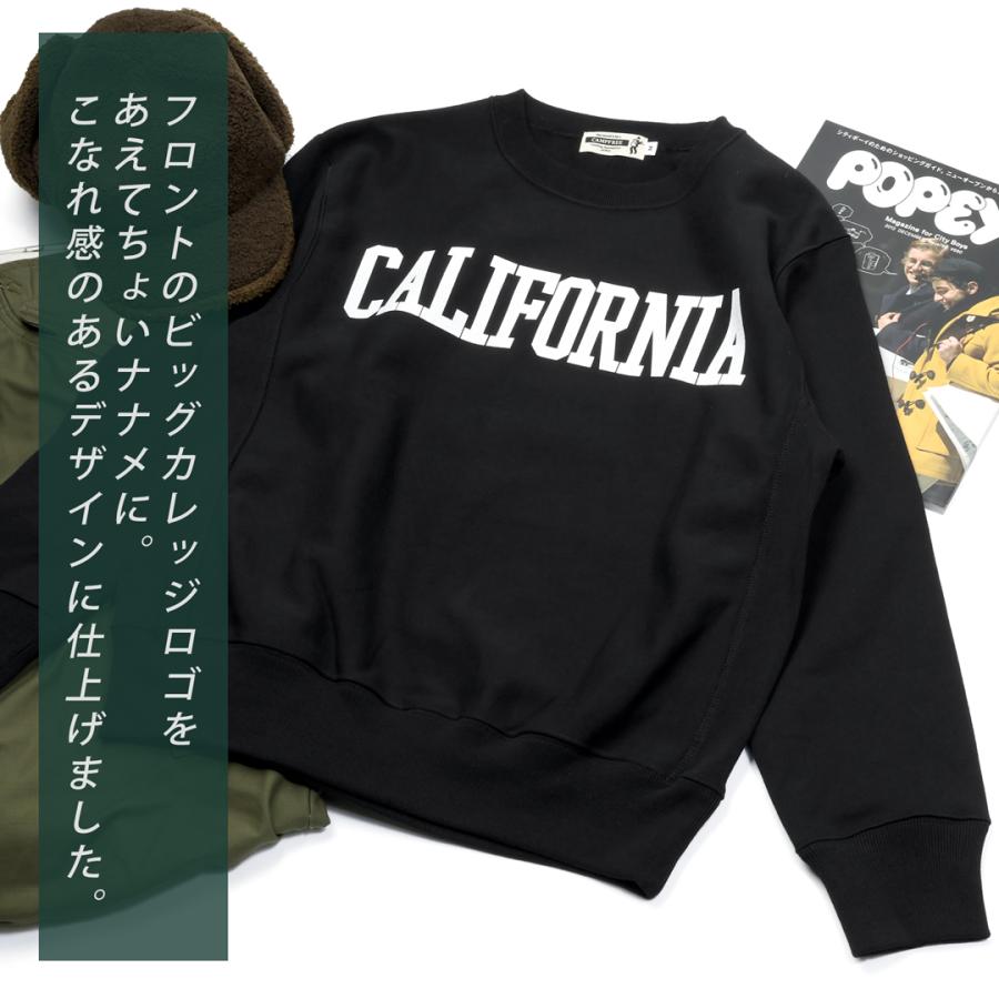 CAMPFREE トレーナー メンズ スウェット 12oz 裏起毛 メンズスウェット