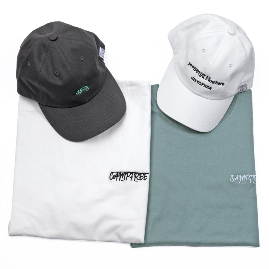 CAMPFREE ティシャツ メンズ ロンT ロゴプリント ワンポイント 袖