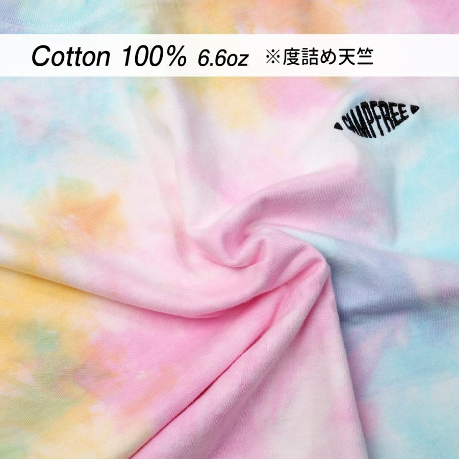 タイダイTシャツ 半袖 ロゴtシャツ メンズ 5.3oz 刺繍 ワンポイント