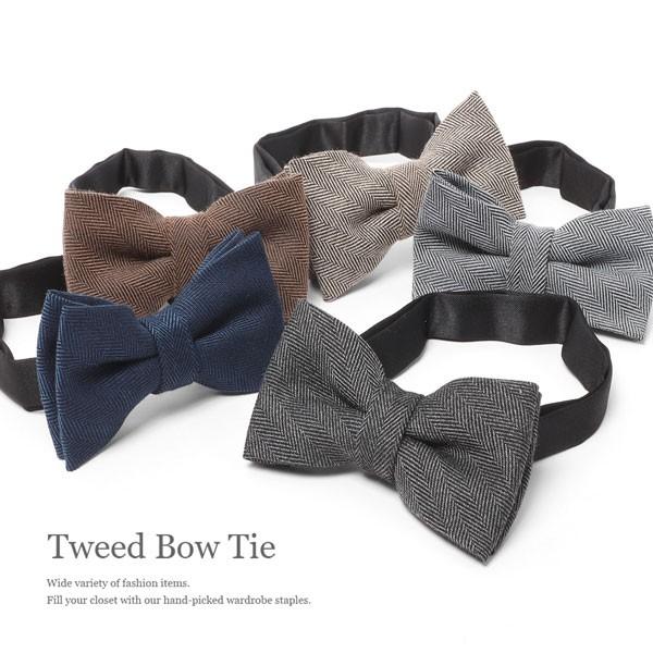 蝶ネクタイ ツイード柄 ヘリンボーン結婚式 メンズ フォーマル カジュアル おしゃれネクタイ ボウタイ グレー ベージュ ネイビー