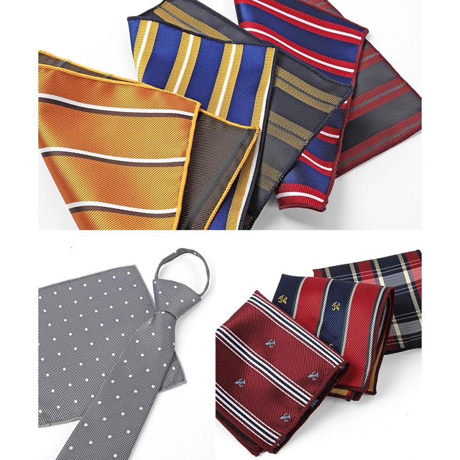 ポケットチーフ キッズサイズ ストライプ ドット 水玉 フォーマル 赤