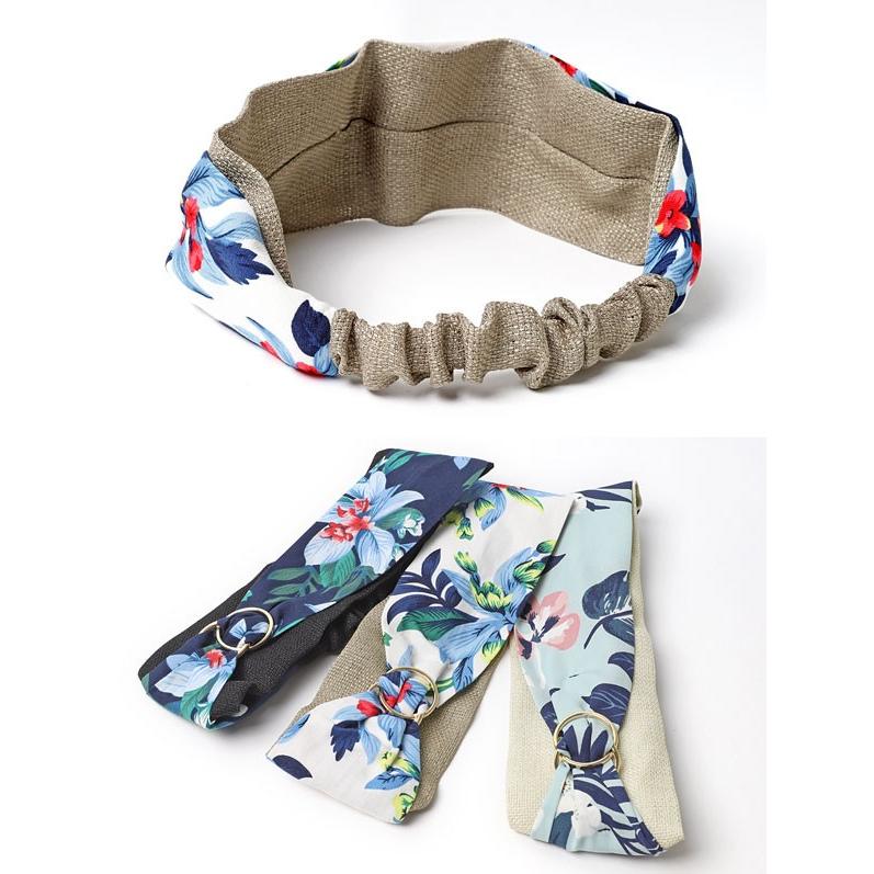 ヘアバンド レディース ターバン ボタニカル ダブルリング ヘアターバン カチューム ヘアアクセ バンダナ フェス 野外 キャンプ お揃い 衣装 ダンス M H A Style 通販 Yahoo ショッピング