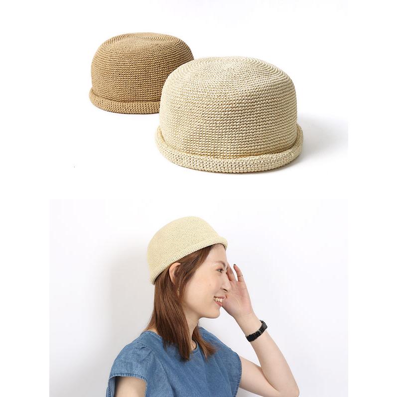 ツバなし 帽子 ペーパー ロールキャップ 夏 メンズ レディース フィッシャーマンズキャップ つばなし つば無し たためる 夏用 レディス 麦わら風 |  | 02