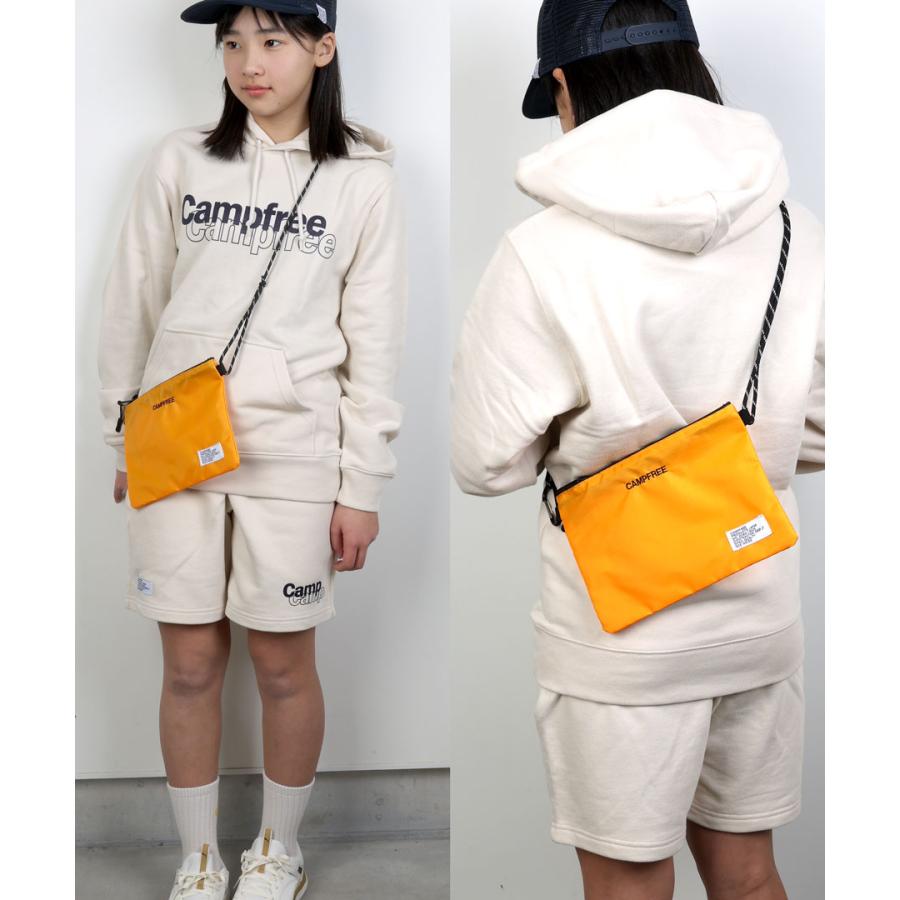 サコッシュ ミニ CAMPFREE 撥水 リップストップ 刺繍入り ショルダー