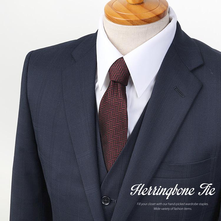 ネクタイ （ 秋冬用 剣先幅8.5cm ） ビジネスネクタイ ウール調 メンズ