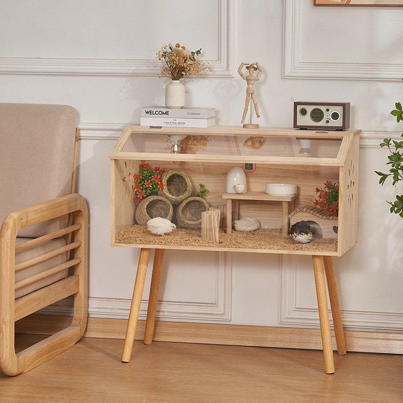 【最終値下げ】 飼育ケージ 大型ケージ ケージ 前開き 上開き おしゃれ 組み立て式 アクリルケース 木 ハムスター 小動物 60cm&80cm&100cm 【A1067558967】(38141円)