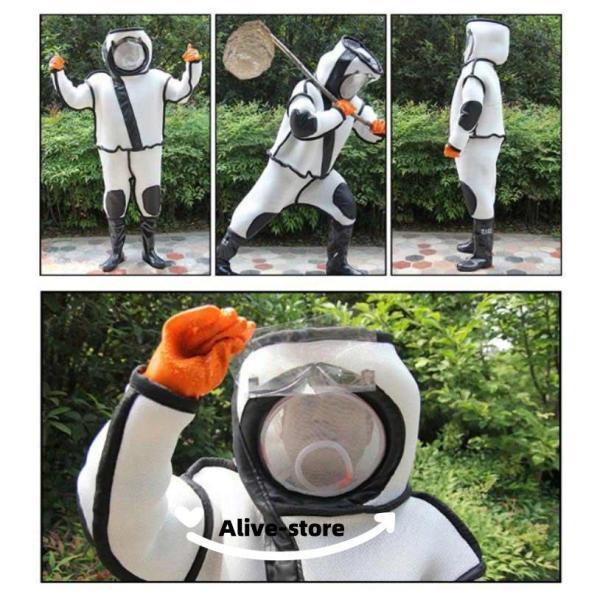 スズメ蜂 防護服 スズメバチ駆除用蜂防護服 フェイスネット付き 