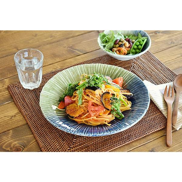 食器 和食器 おしゃれ 皿 大皿 二色流し彫十草大皿 モダン 美濃焼