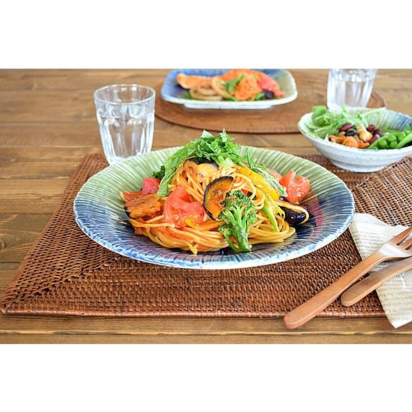 食器 和食器 おしゃれ 皿 大皿 二色流し彫十草大皿 モダン 美濃焼