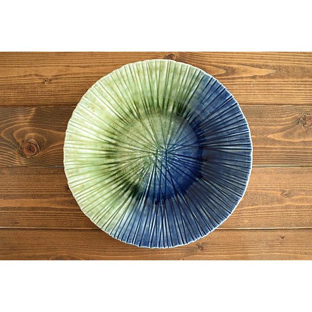 食器 和食器 おしゃれ 皿 大皿 二色流し彫十草大皿 モダン 美濃焼